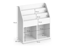 Estantería infantil blanco 72x30.7x79 luigi