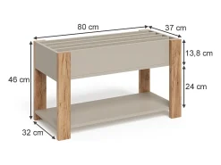 Estantería infantil cachemira/artesanal 80x37x46 malia