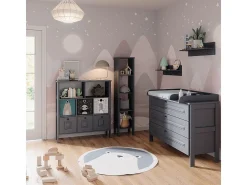 Estantería infantil gris 103.6x32.6x113.4 ajaton