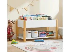 Estantería Infantil Multifuncional Organizador de Juguetes y Libros de 2 estantes 85 x 42 x 45 cm KMB35-W SoBuy ES