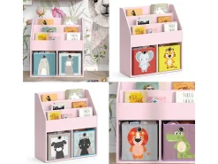 Estantería infantil rosa 72x30.7x79 luigi