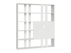 Estantería Kato H con soporte TV fresno blanco