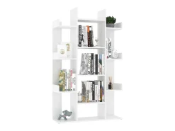Estantería librería madera contrachapada blanco 86x25,5x140 cm