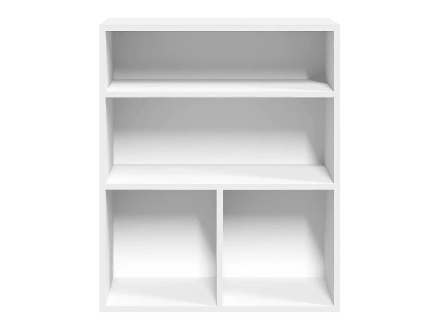 Estantería librería madera de ingeniería blanca 60x30x71,5 cm