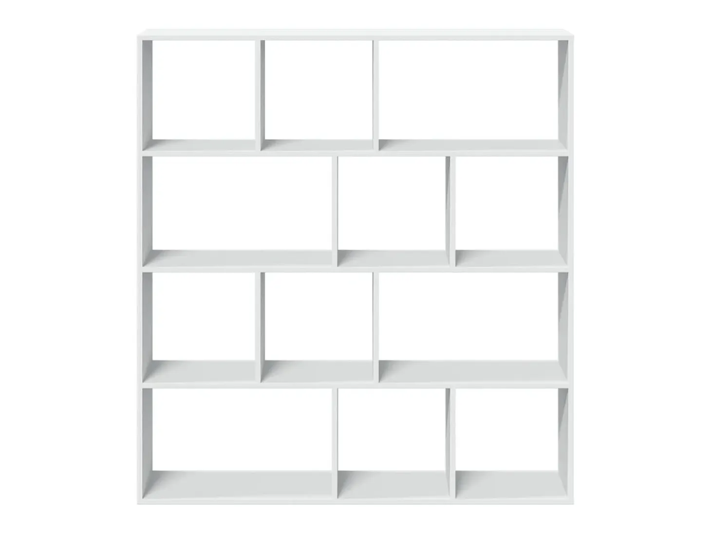 Estantería librería madera de ingeniería blanca 132x29x141,5 cm