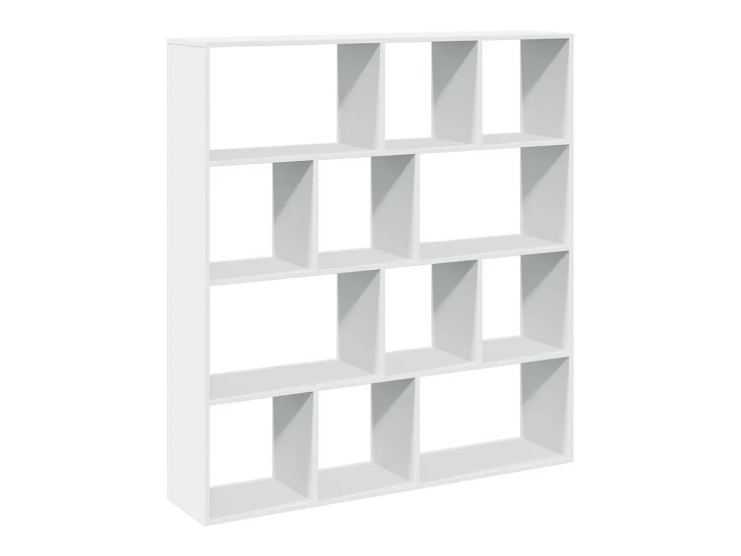 Estantería librería madera de ingeniería blanca 132x29x141,5 cm