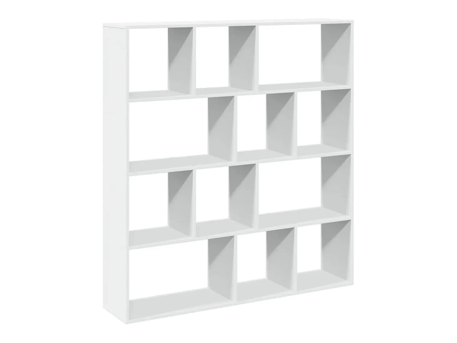 Estantería librería madera de ingeniería blanca 132x29x141,5 cm