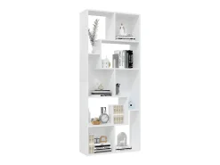 Estantería librería madera contrachapada blanco 67x24x161 cm