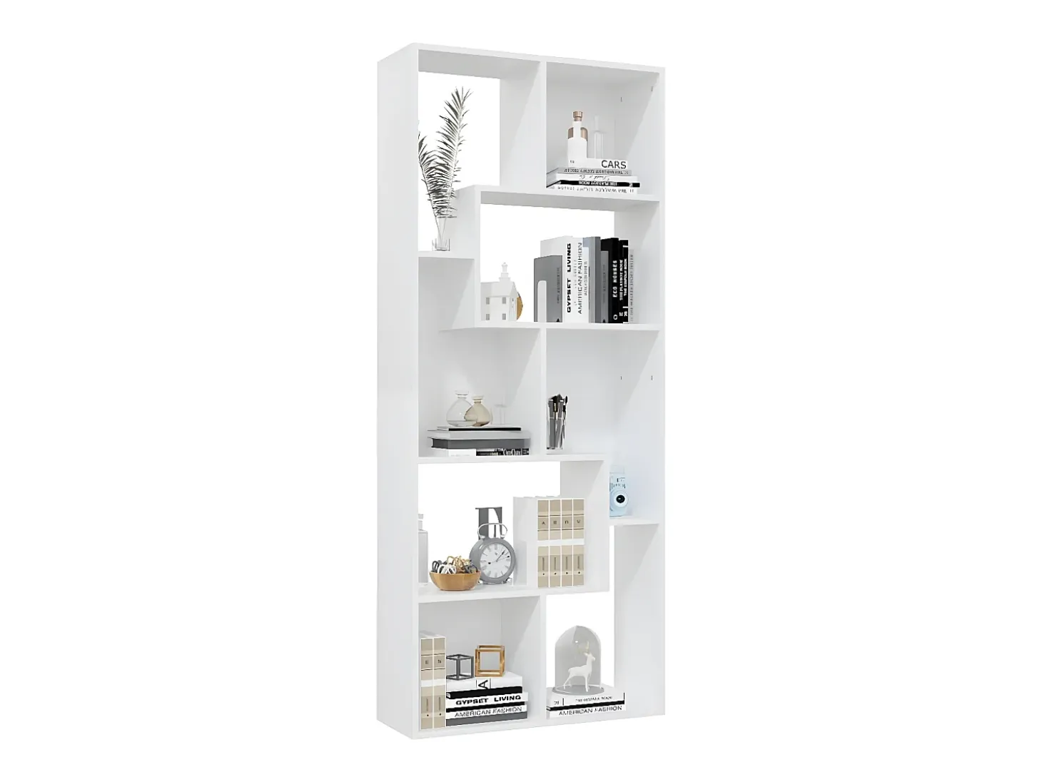 Estantería librería madera contrachapada blanco 67x24x161 cm