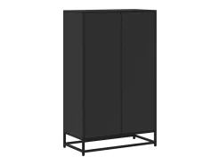 Estantería librería madera ingeniería negra 65,5x33x107,5 cm