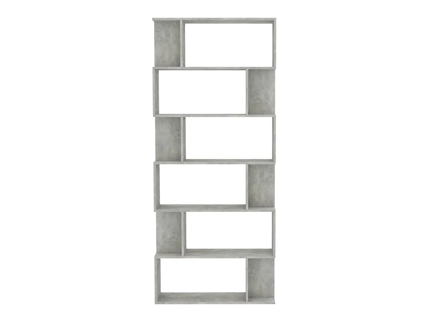 Estantería madera contrachapada gris hormigón 80x24x192cm