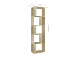 Estantería madera contrachapada color roble Sonoma 45x24x159 cm