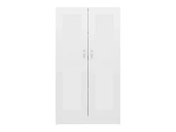 Estantería madera contrachapada blanco brillo 82,5x30,5x150 cm