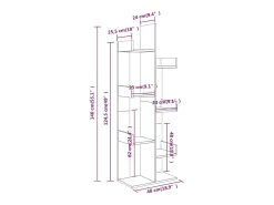 Estantería madera contrachapada gris Sonoma 48x25,5x140 cm