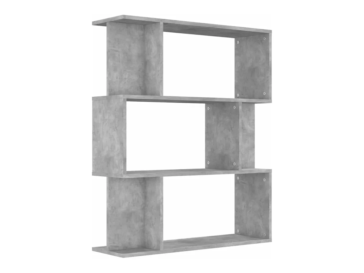 Estantería madera contrachapada gris hormigón 80x24x96cm