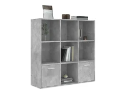 Estantería madera contrachapada gris hormigón 98x30x98 cm