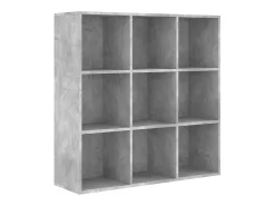 Estantería madera contrachapada gris hormigón 98x30x98 cm