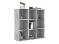 Estantería madera contrachapada gris hormigón 98x30x98 cm