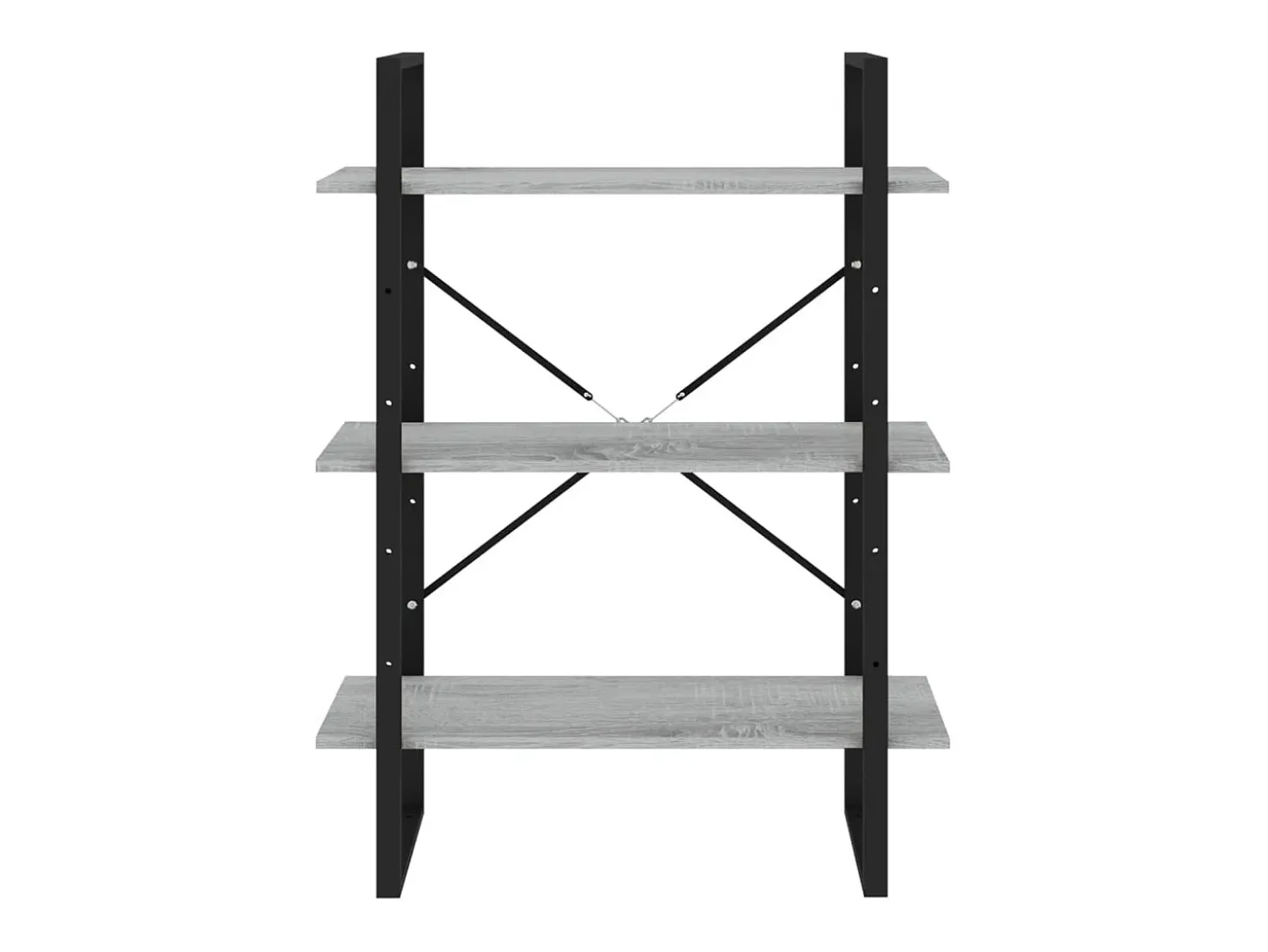 Estantería madera contrachapada gris Sonoma 80x30x105 cm