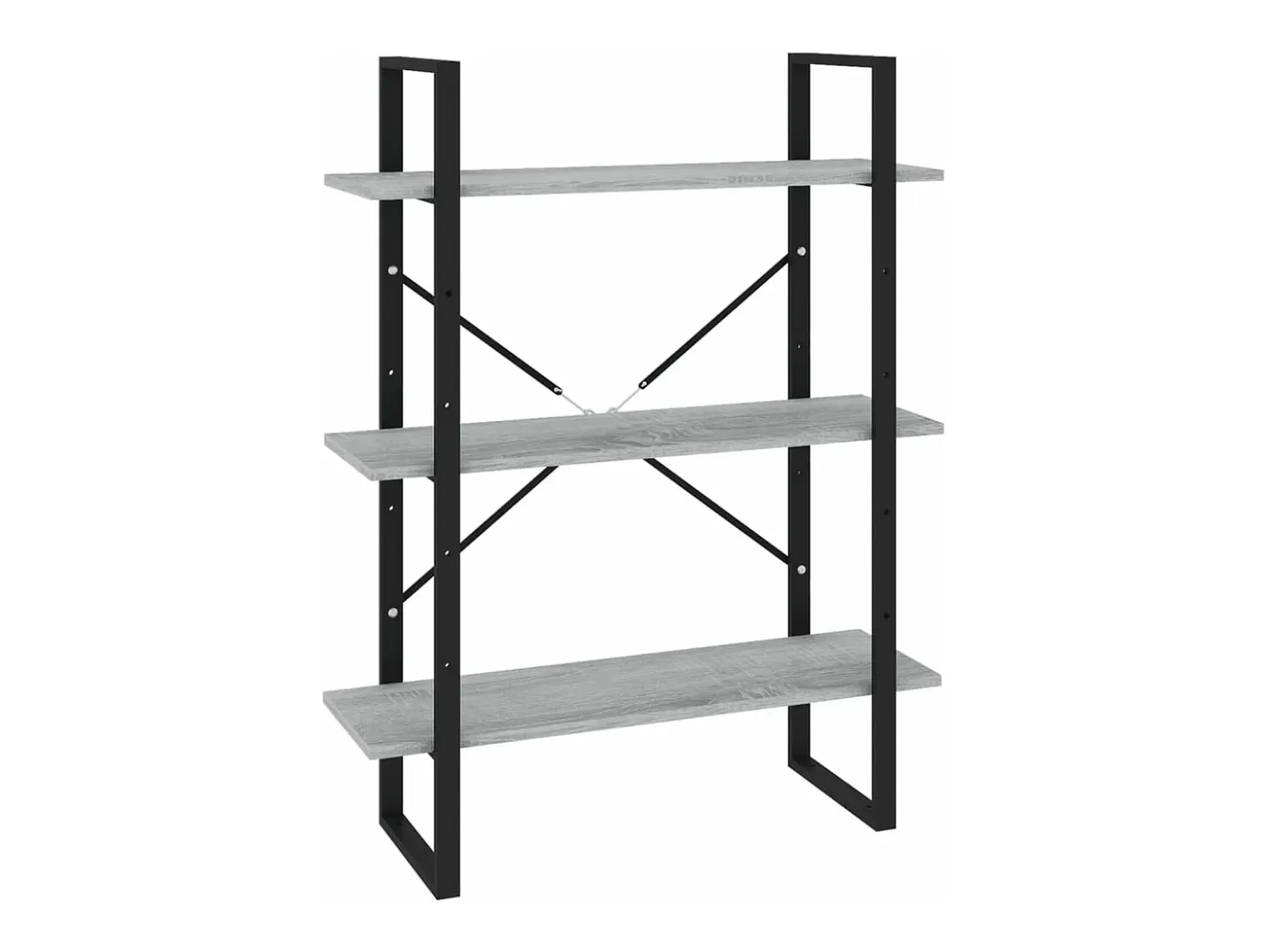 Estantería madera contrachapada gris Sonoma 80x30x105 cm