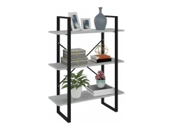 Estantería madera contrachapada gris Sonoma 80x30x105 cm