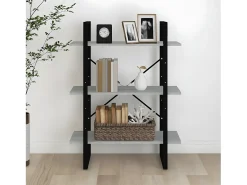 Estantería madera contrachapada gris Sonoma 80x30x105 cm