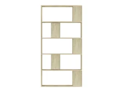 Estantería madera contrachapada color roble Sonoma 80x24x159 cm