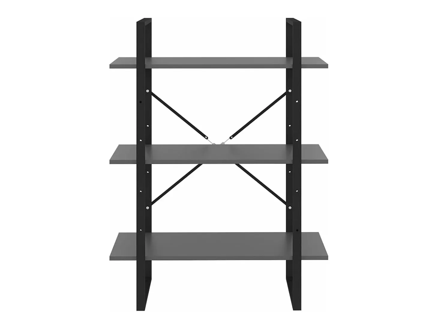 Estantería madera contrachapada gris 80x30x105 cm
