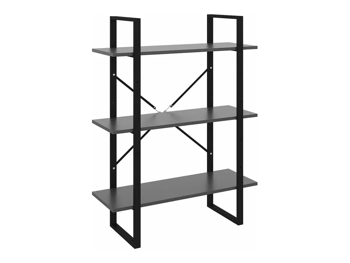 Estantería madera contrachapada gris 80x30x105 cm