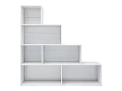 Estantería madera contrachapada blanco brillante 155x24x160cm