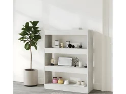 Estantería madera contrachapada gris hormigón 80x30x103 cm