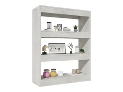 Estantería madera contrachapada gris hormigón 80x30x103 cm