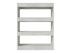 Estantería madera contrachapada gris hormigón 80x30x103 cm