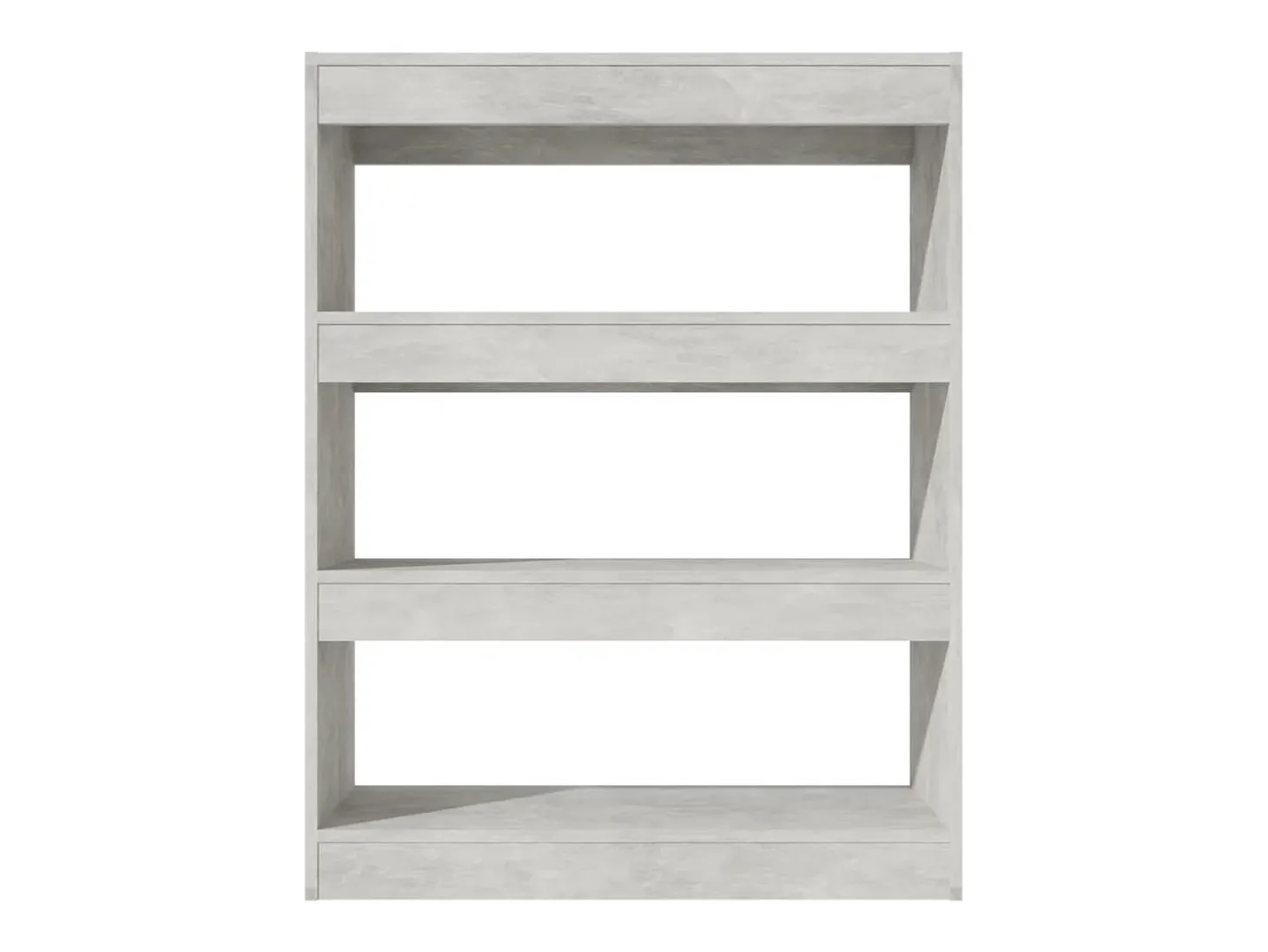 Estantería madera contrachapada gris hormigón 80x30x103 cm