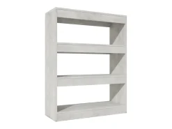 Estantería madera contrachapada gris hormigón 80x30x103 cm