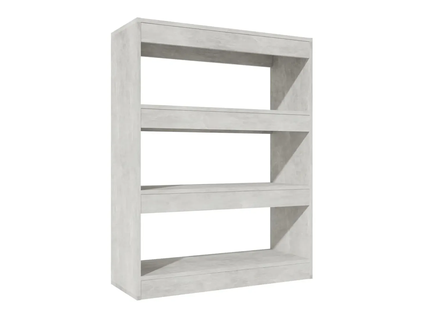 Estantería madera contrachapada gris hormigón 80x30x103 cm