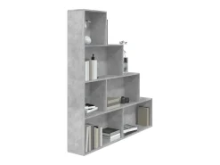 Estantería madera contrachapada gris hormigón 155x24x160cm