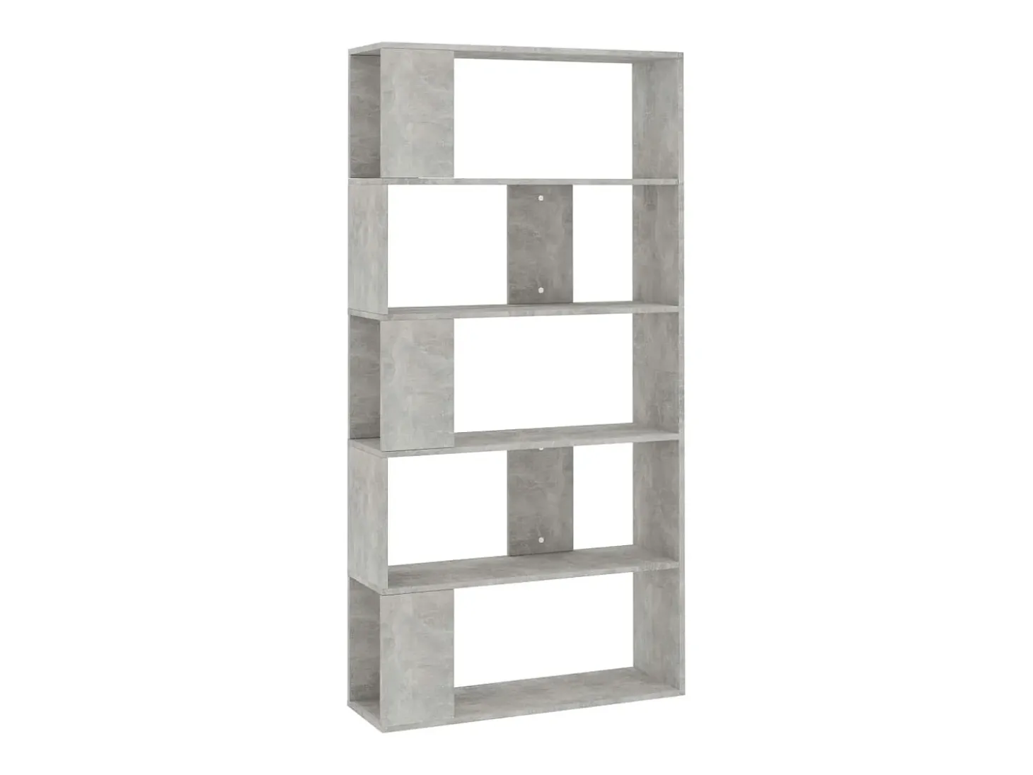 Estantería madera contrachapada gris hormigón 80x24x159cm