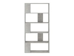 Estantería madera contrachapada gris hormigón 80x24x159cm