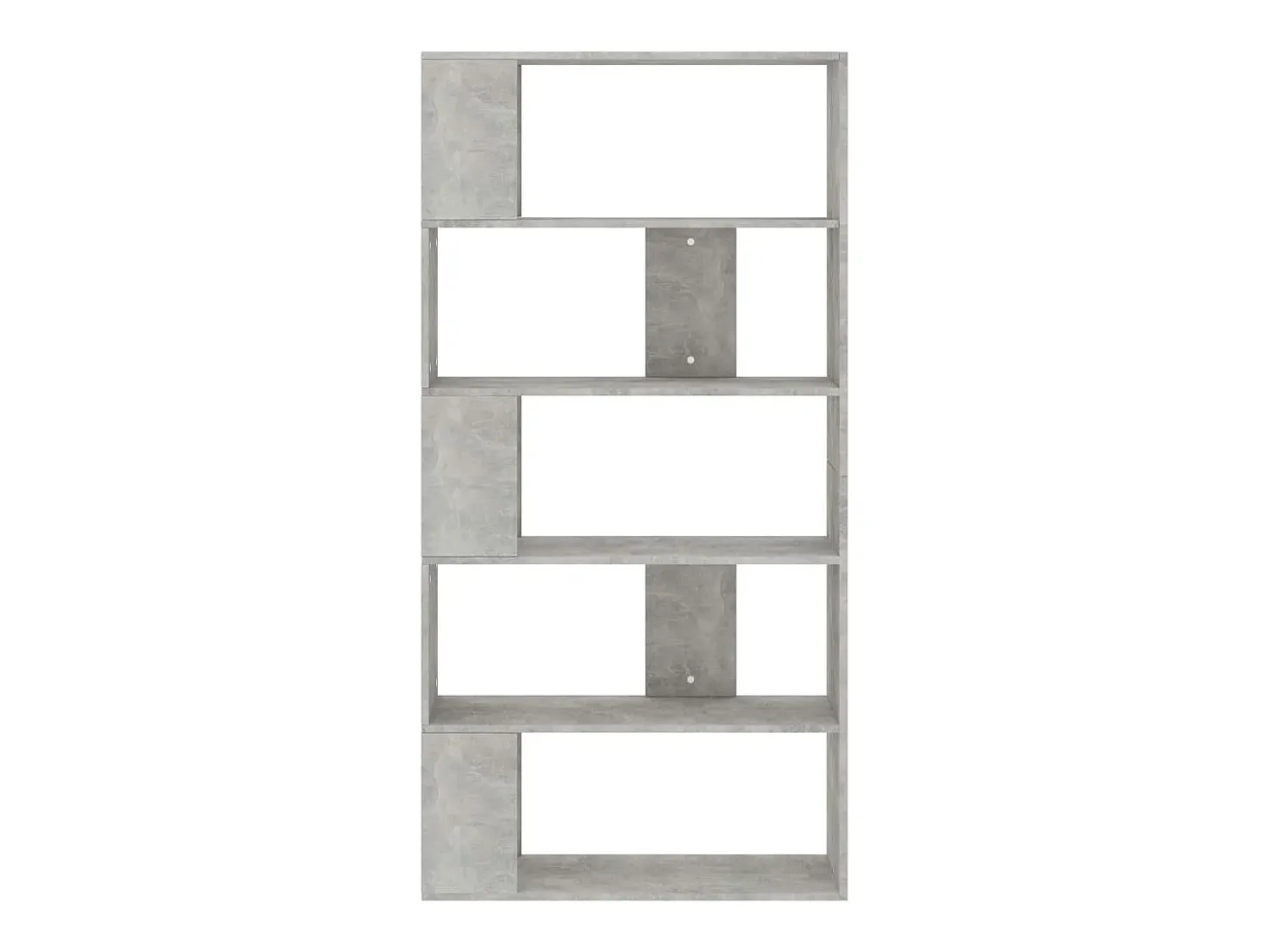 Estantería madera contrachapada gris hormigón 80x24x159cm