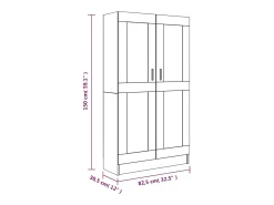Estantería madera contrachapada gris Sonoma 82,5x30,5x150 cm