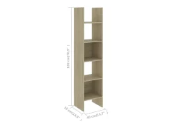 Estantería madera contrachapada color roble Sonoma 40x35x180 cm