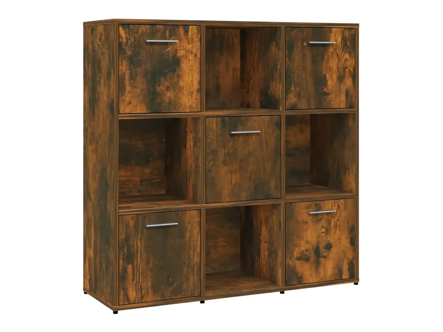 Estantería madera contrachapada color roble ahumado 90x30x90 cm