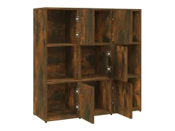 Estantería madera contrachapada color roble ahumado 90x30x90 cm