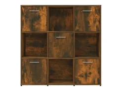 Estantería madera contrachapada color roble ahumado 90x30x90 cm