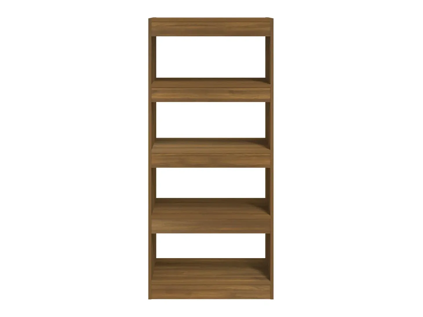Estantería madera contrachapada marrón roble 60x30x135 cm