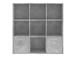 Estantería madera contrachapada gris hormigón 98x30x98 cm