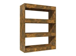 Estantería madera contrachapada roble ahumado 80x30x103 cm