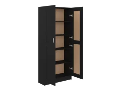 Estantería madera contrachapada negro 82,5x30,5x185,5 cm