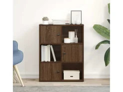 Estantería madera de ingeniería marrón roble 60x24x76,5 cm